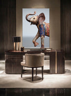 Weathered Elephant – Surreal Textured Wildlife Wall Art 366