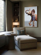 Weathered Elephant – Surreal Textured Wildlife Wall Art 366