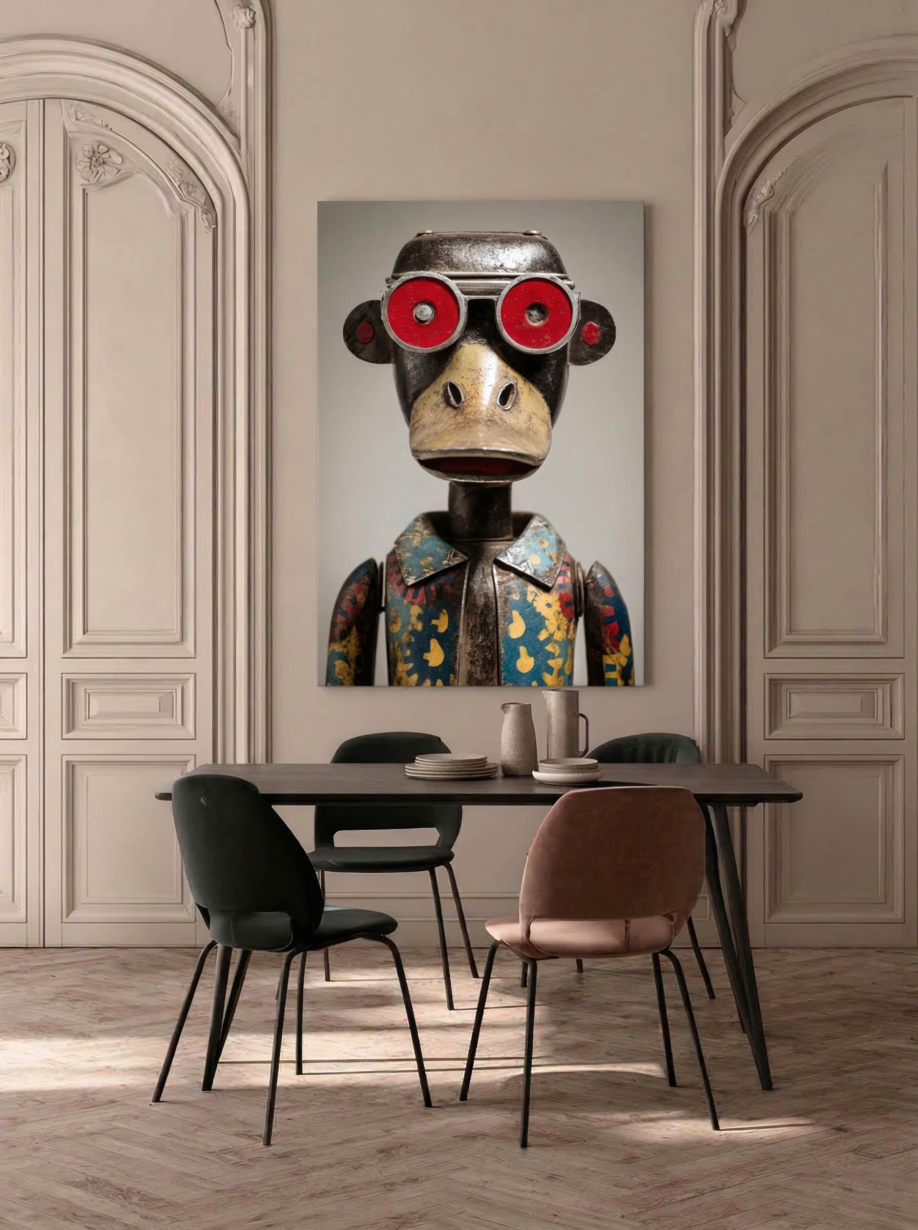 Found Object Portrait – Surreal Assemblage Figure Wall Art 367