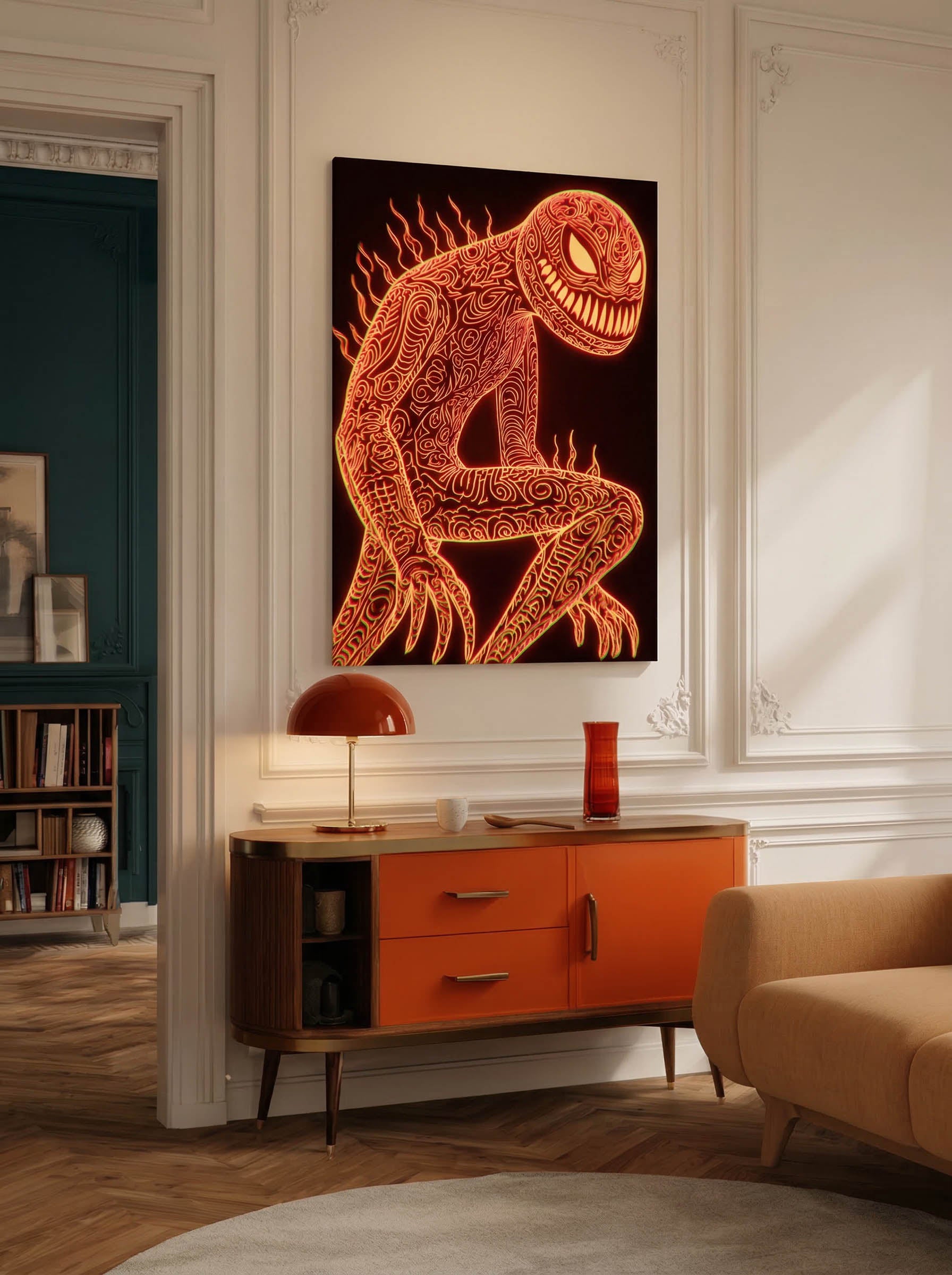 Psychedelic Graphic Art – Surreal Vivid Pattern Wall Art 373