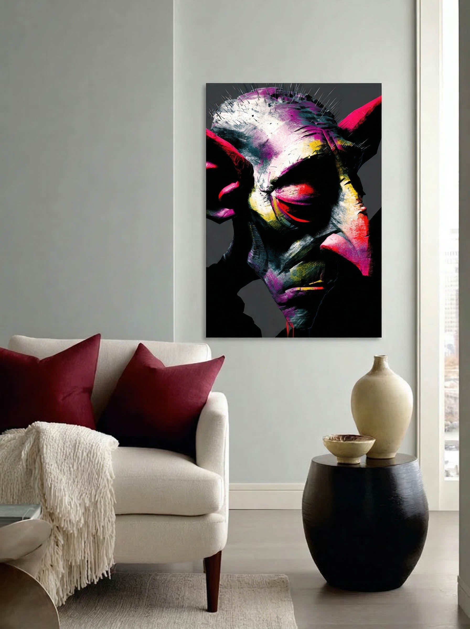 Gothic Profile – Surreal Dark Elegant Portrait Wall Art 378 Secondary image