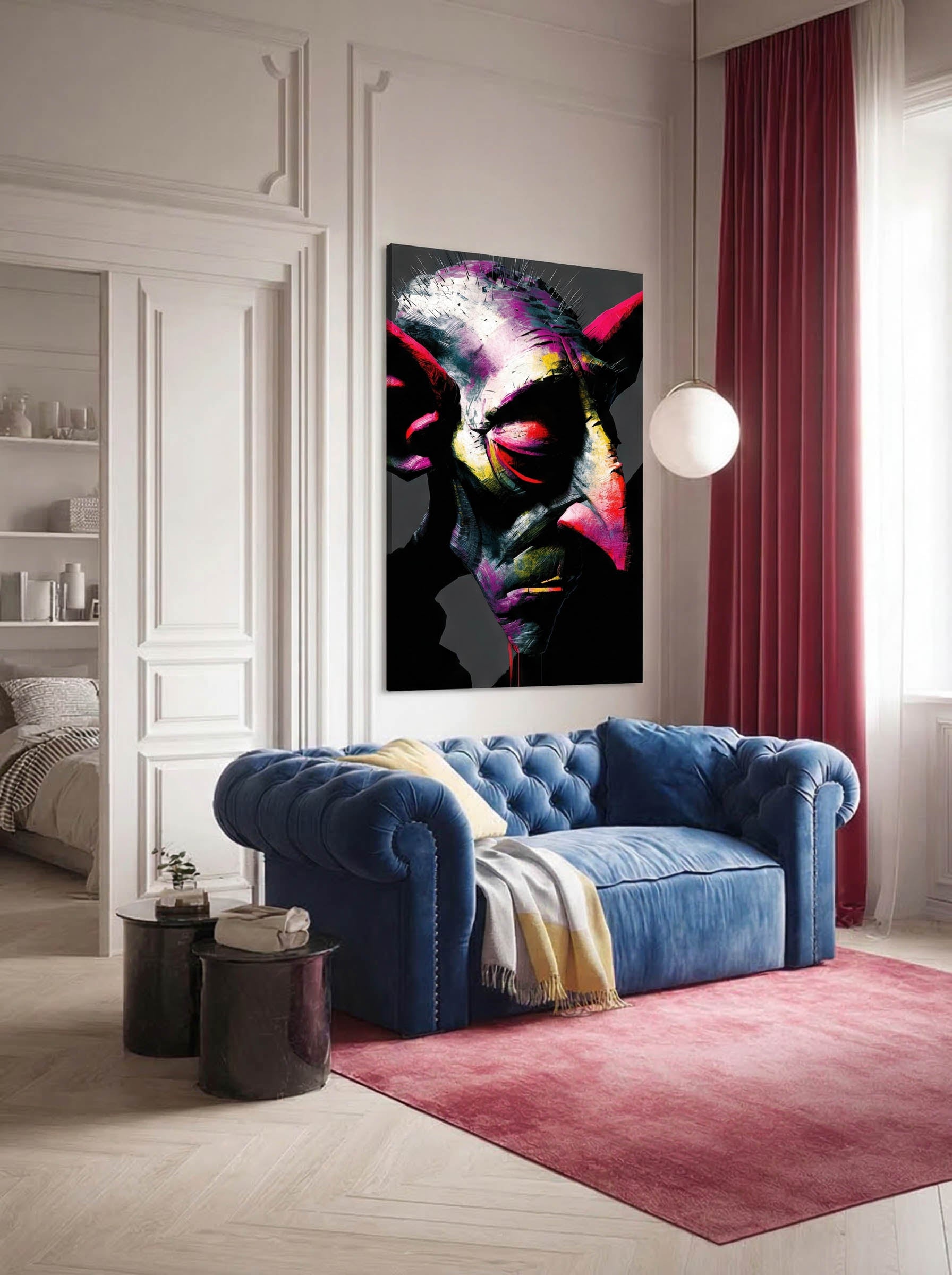 Gothic Profile – Surreal Dark Elegant Portrait Wall Art 378