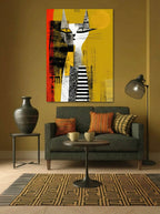 Mid Century Feline – Surreal Retro Cat Portrait Wall Art 383