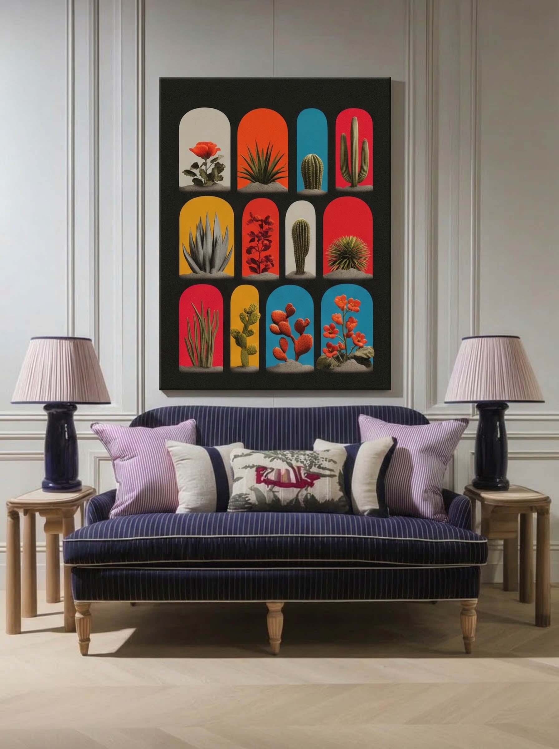Cactus Collage – Surreal Desert Botanical Wall Art 386