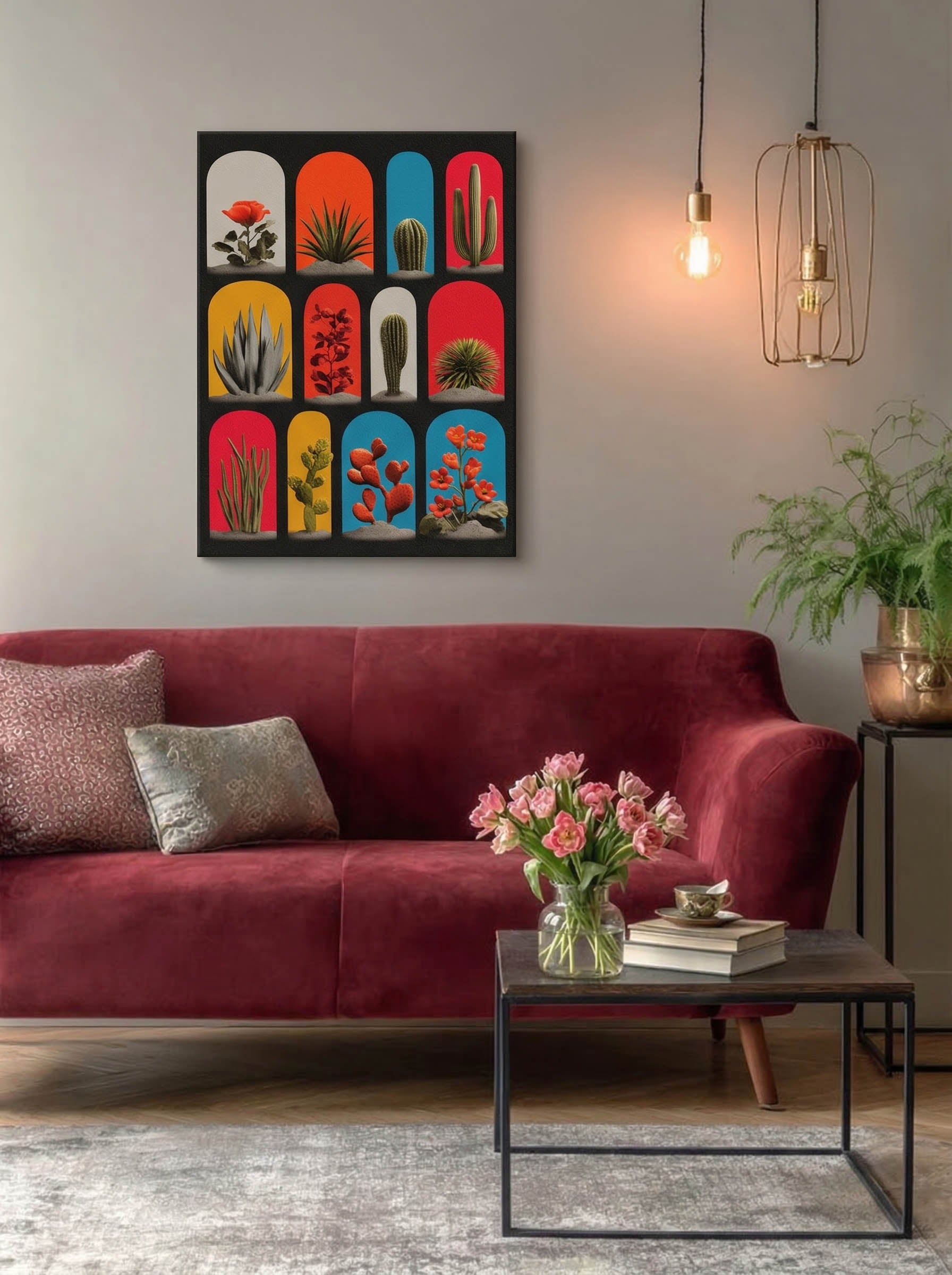 Cactus Collage – Surreal Desert Botanical Wall Art 386