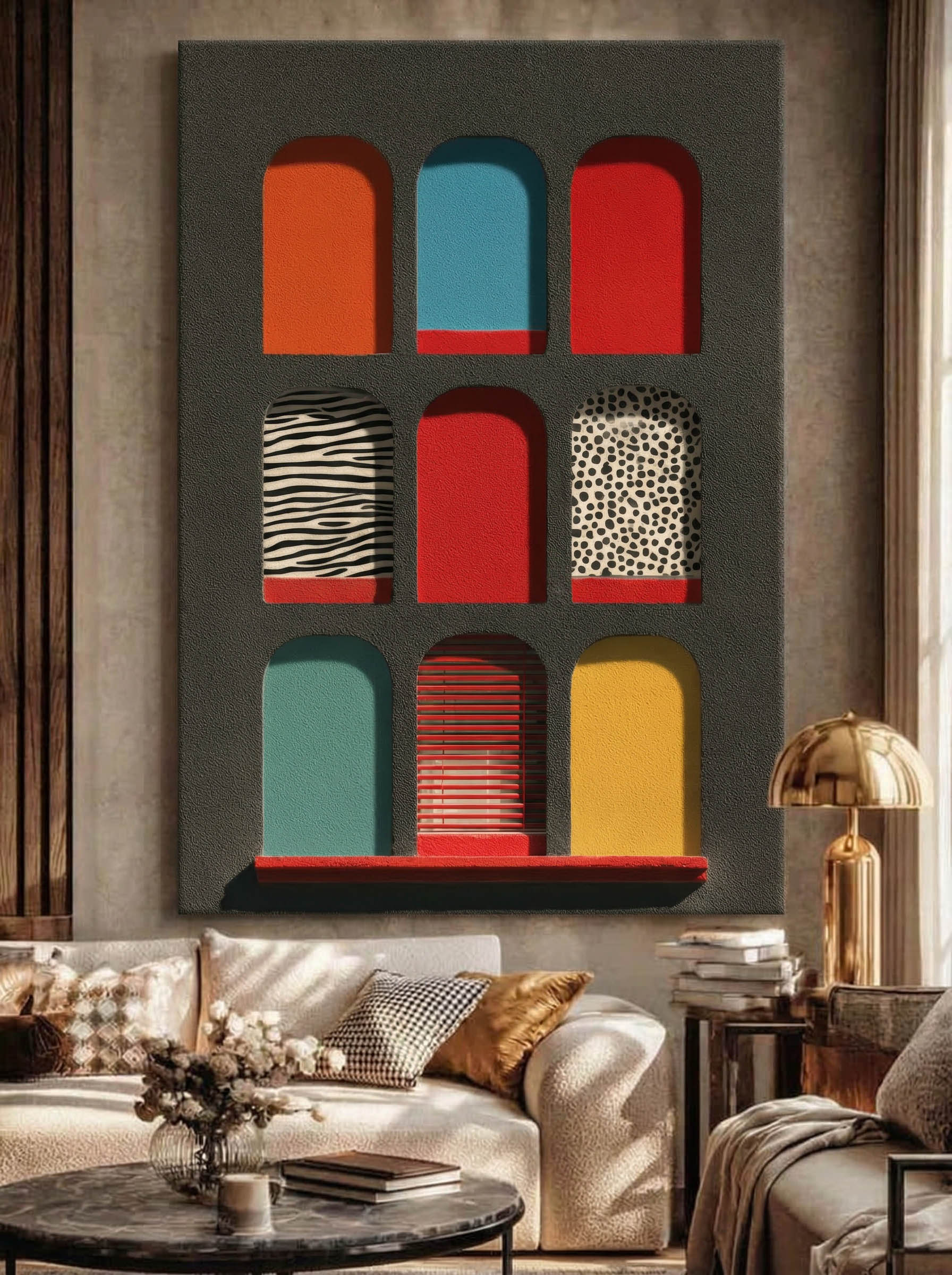 Minimalist Arches – Surreal Geometric Architecture Wall Art 387
