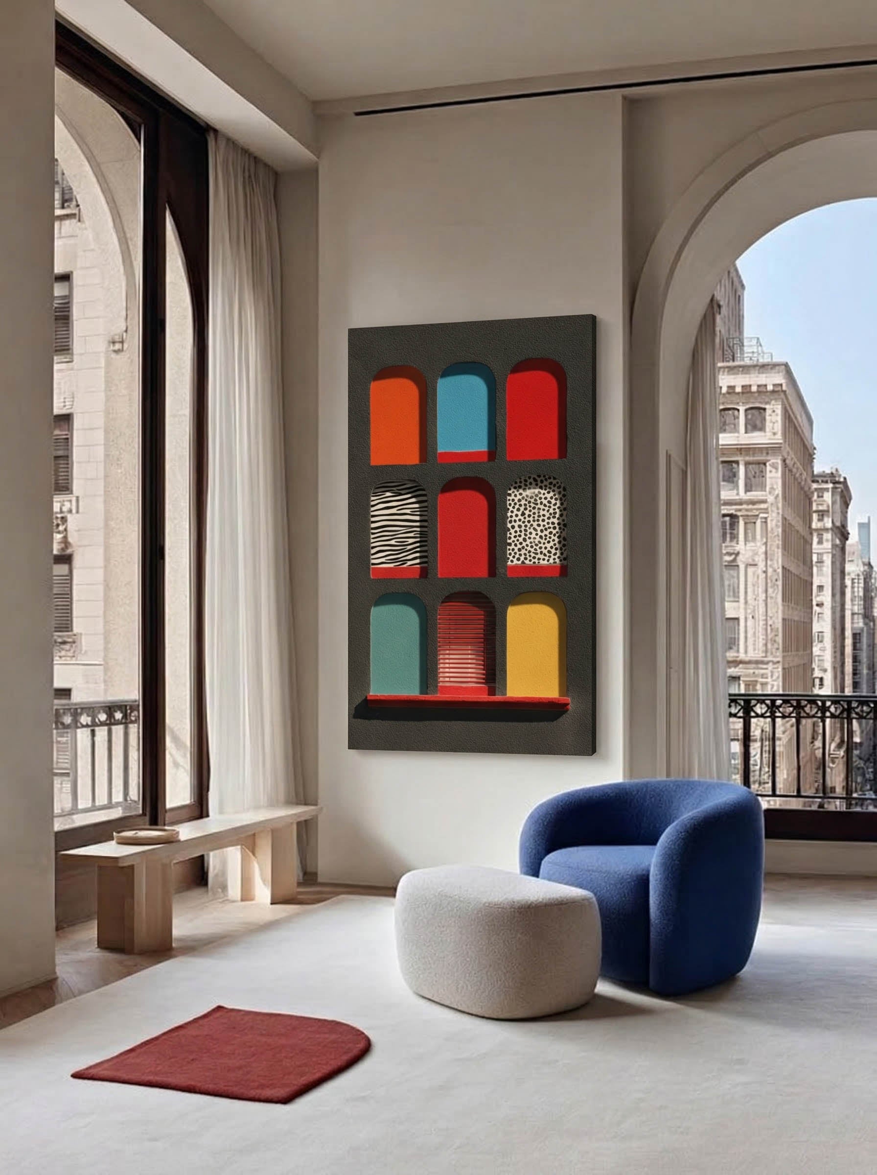 Minimalist Arches – Surreal Geometric Architecture Wall Art 387