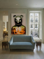 Metallic Portrait – Surreal Chrome Figure Wall Art 392