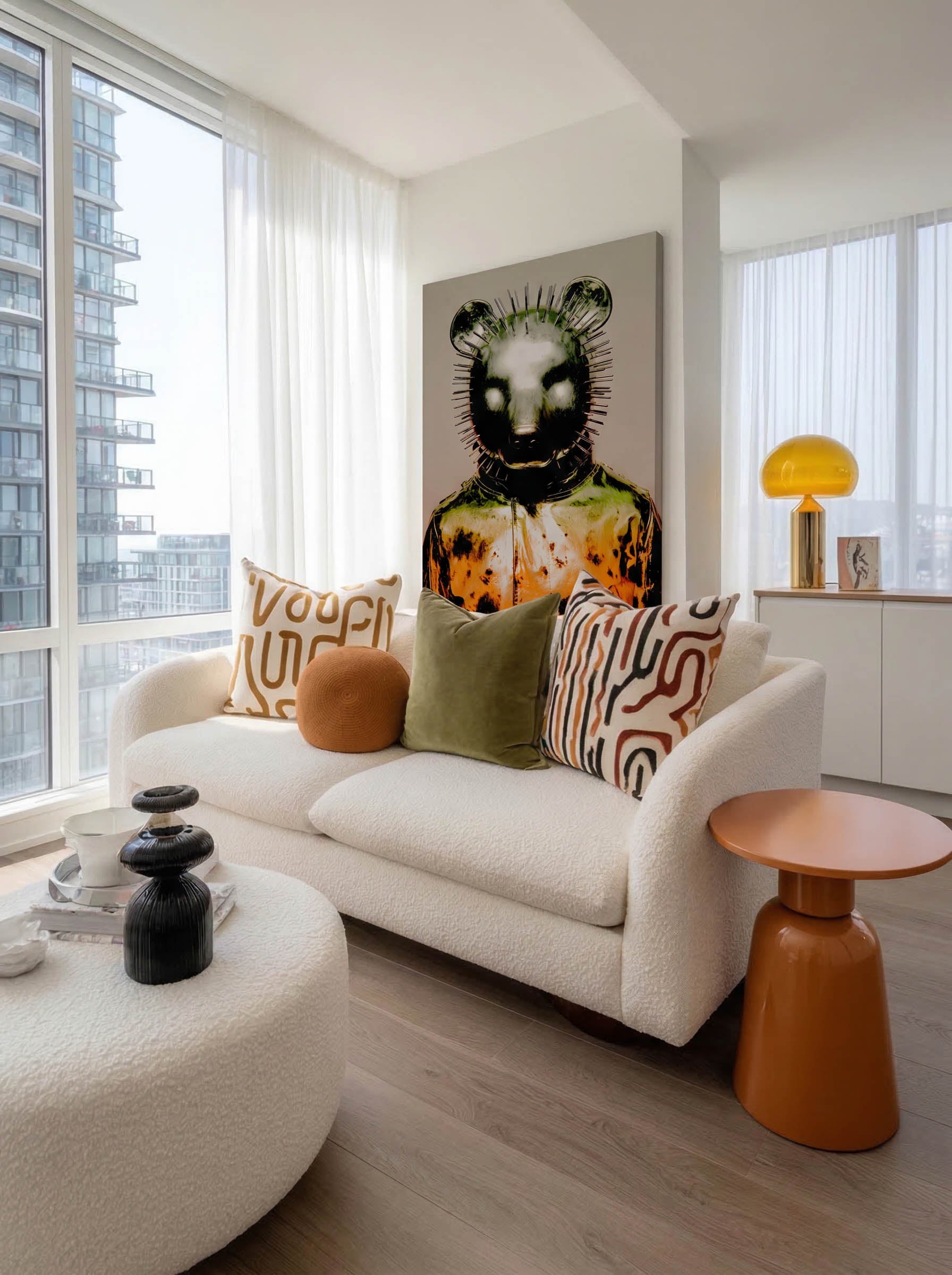 Metallic Portrait – Surreal Chrome Figure Wall Art 392
