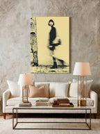 Walking Silhouette – Surreal Noir Urban Motion Wall Art 400