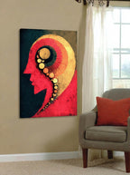 Crimson Mindscape – Surreal Red Abstract Portrait Wall Art 401