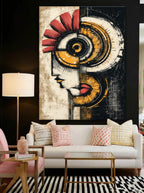 Modern Cubist Portrait – Surreal Geometric Figure Wall Art 402