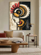 Modern Cubist Portrait – Surreal Geometric Figure Wall Art 402