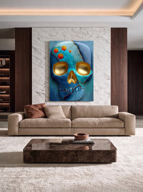 Kintsugi Art Skull 407