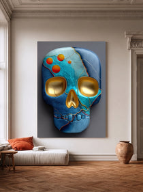 Kintsugi Art Skull 407