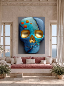 Kintsugi Art Skull 407