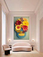 Flower Skull – Surreal Floral Skull Wall Art 408