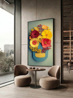Flower Skull – Surreal Floral Skull Wall Art 408