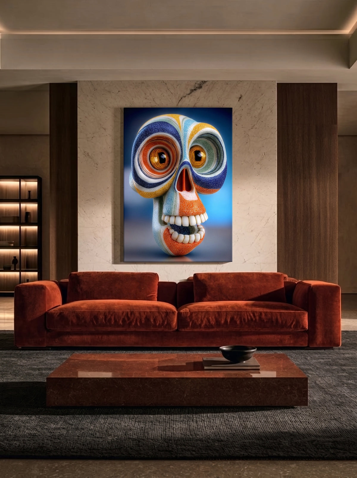 Ceramic Art Skull 409