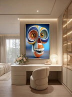 Spiral Skull – Surreal Ceramic Whimsical Wall Art 409