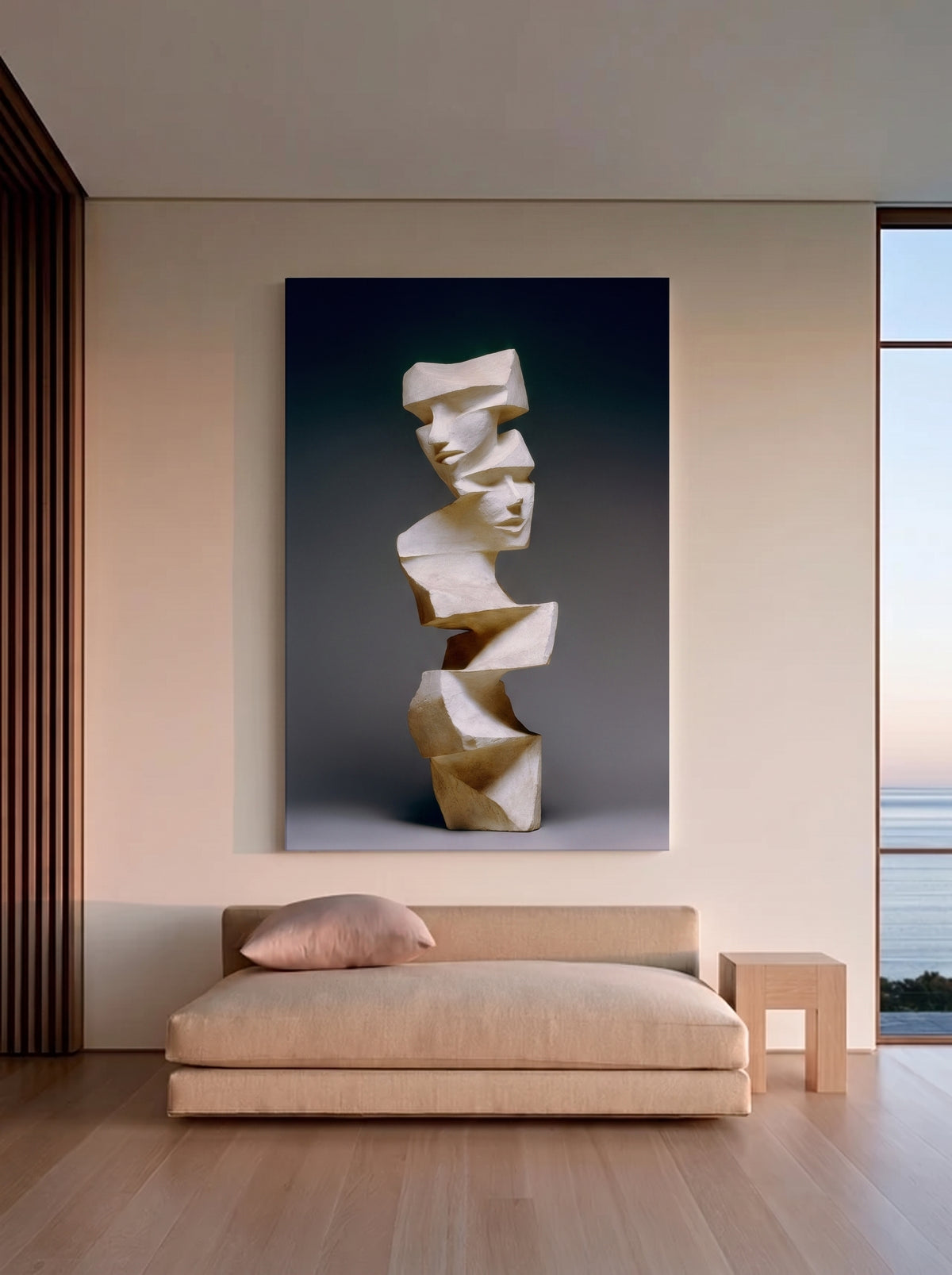 Cubist Sculpture Tower 423