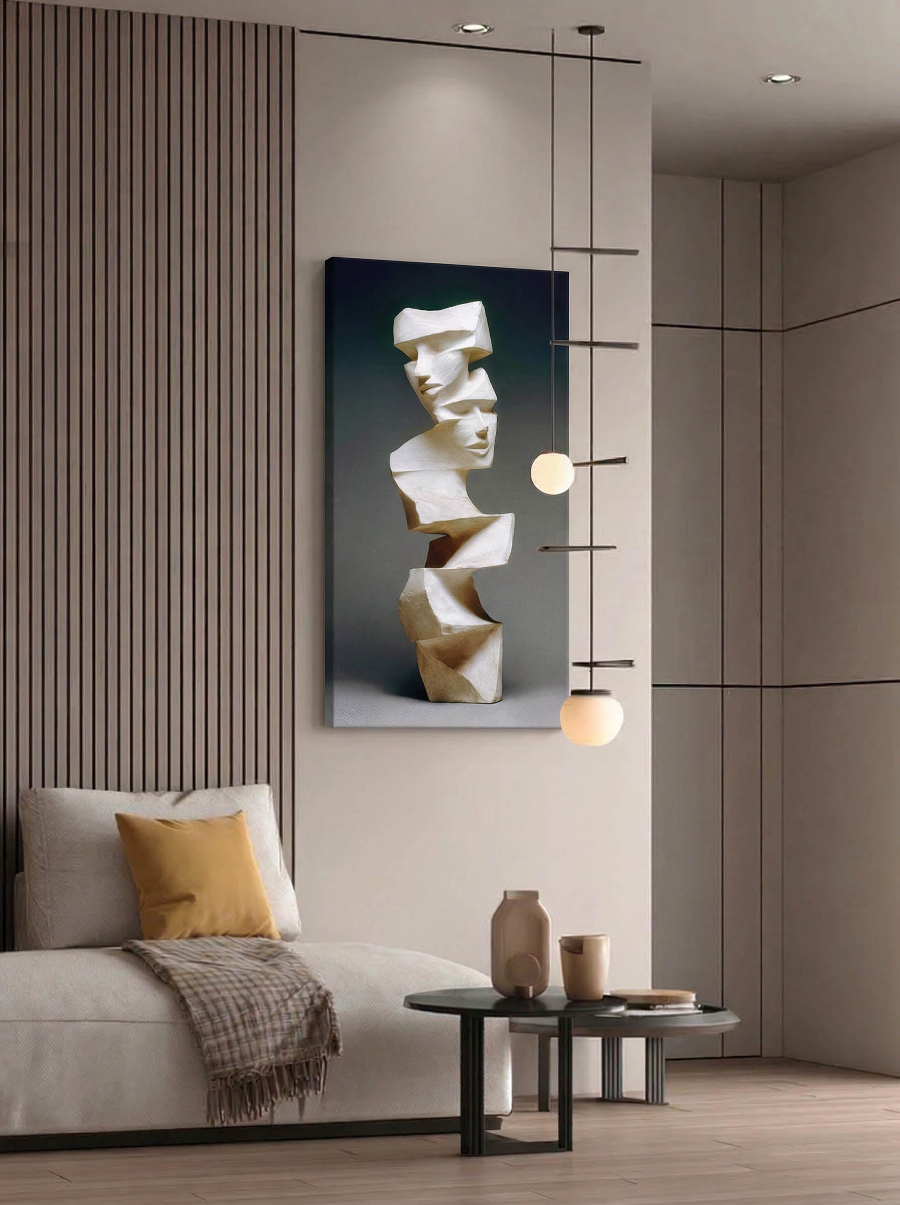 Broken Column – Surreal Minimalist Sculpture Wall Art 423