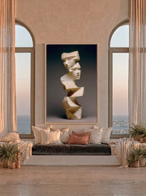 Cubist Sculpture Tower 423