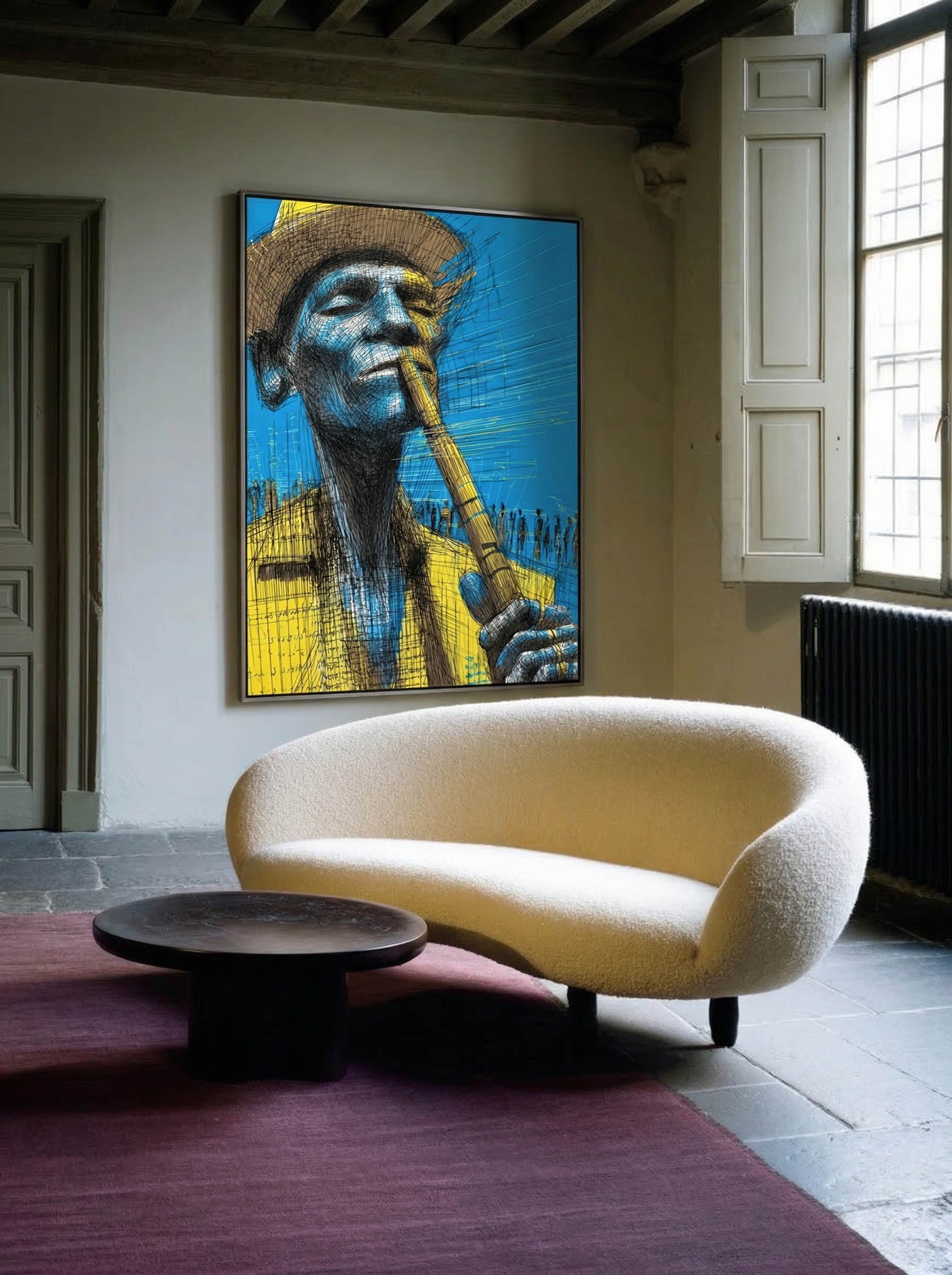 Blue Note Player – Surreal Expressive Musician Wall Art 430 Secondary image