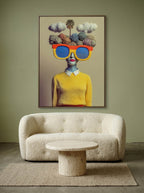 Garden Vision – Surreal Retro Botanical Portrait Wall Art 432