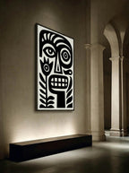 Plant Face Folk – Surreal Primitive Folk Print Wall Art 437