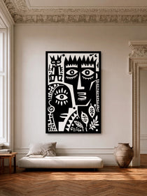 Block Print Faces 438