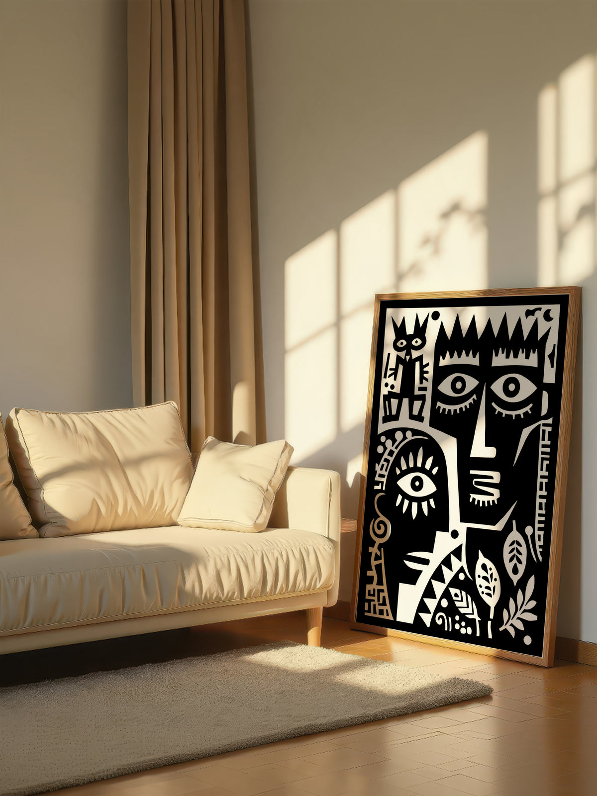 Block Print Faces 438