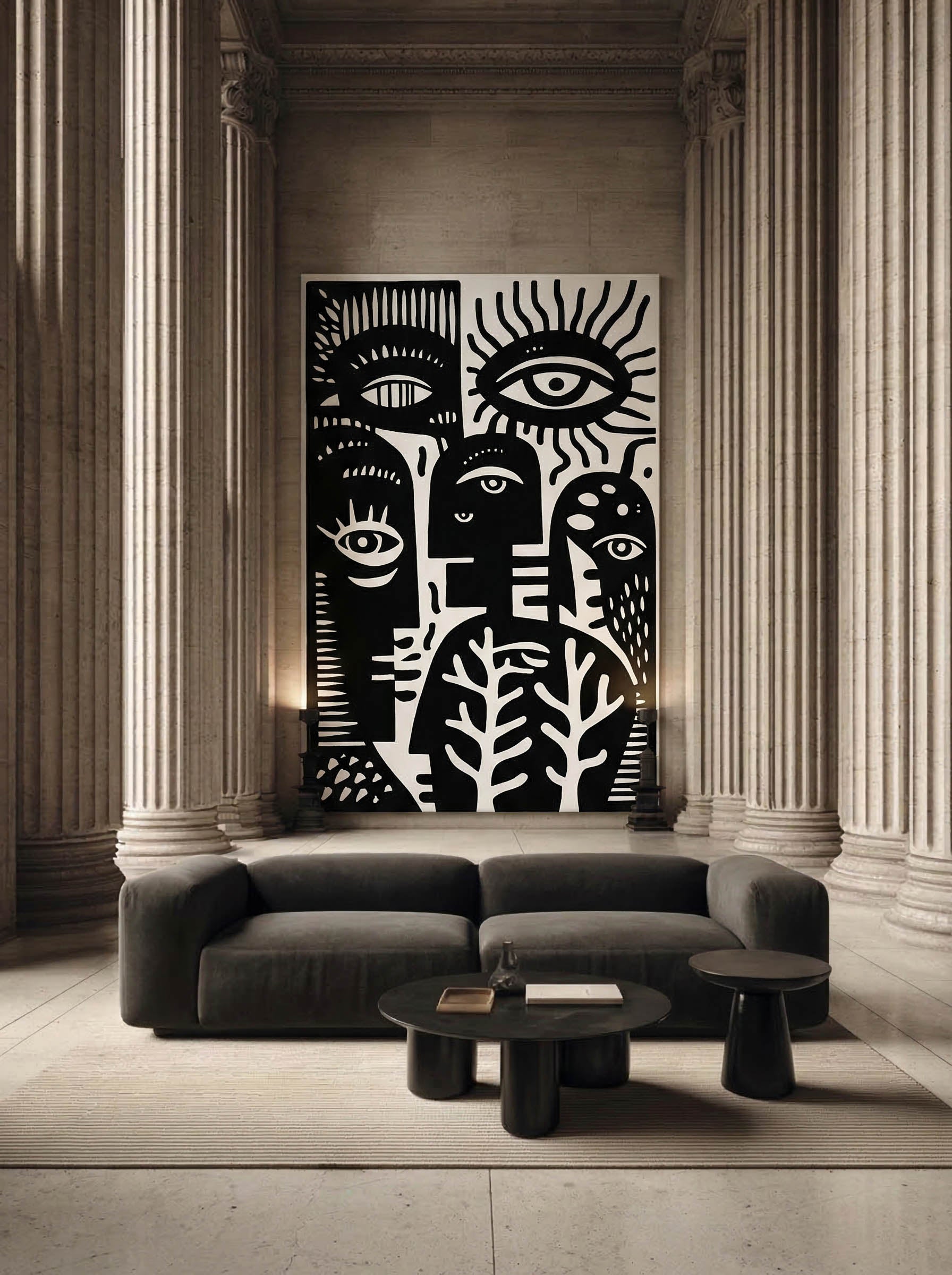 Eyes and Branches – Surreal Folk Graphic Print Wall Art 439 Secondary image