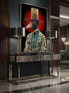 Masked and Adorned – Surreal Fashion Ceremonial Wall Art 440