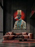 Masked and Adorned – Surreal Fashion Ceremonial Wall Art 440
