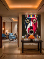 Painted Totem – Surreal Folk Craft Totem Wall Art 442