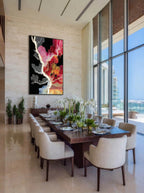 Coral and Crimson – Surreal Organic Abstract Wall Art 444