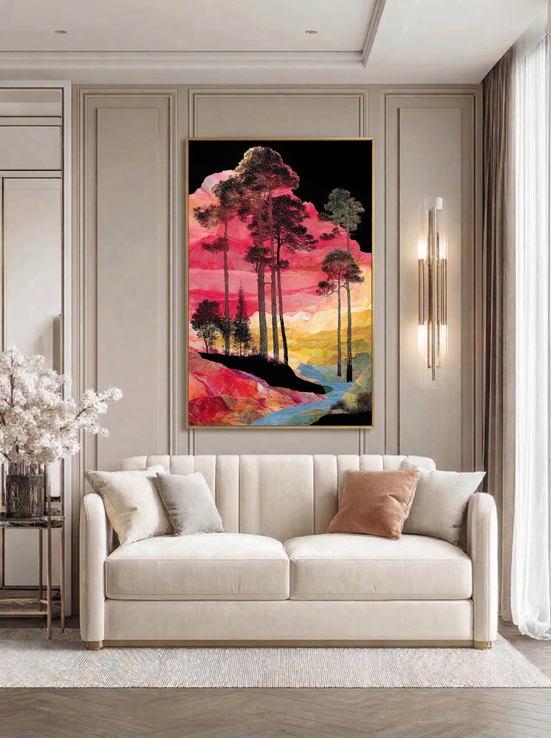 Canyon Pines – Surreal Botanical Landscape Wall Art 445 Secondary image