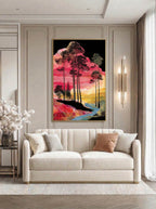 Canyon Pines – Surreal Botanical Landscape Wall Art 445