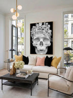 Skull and Figures – Surreal Sculptural Memento Mori Wall Art 446