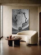Winter Face Sky – Surreal Cloud Portrait Landscape Wall Art 447
