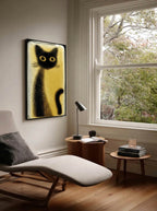 Cat in Amber – Surreal Whimsical Cat Portrait Wall Art 449