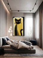 Cat in Amber – Surreal Whimsical Cat Portrait Wall Art 449
