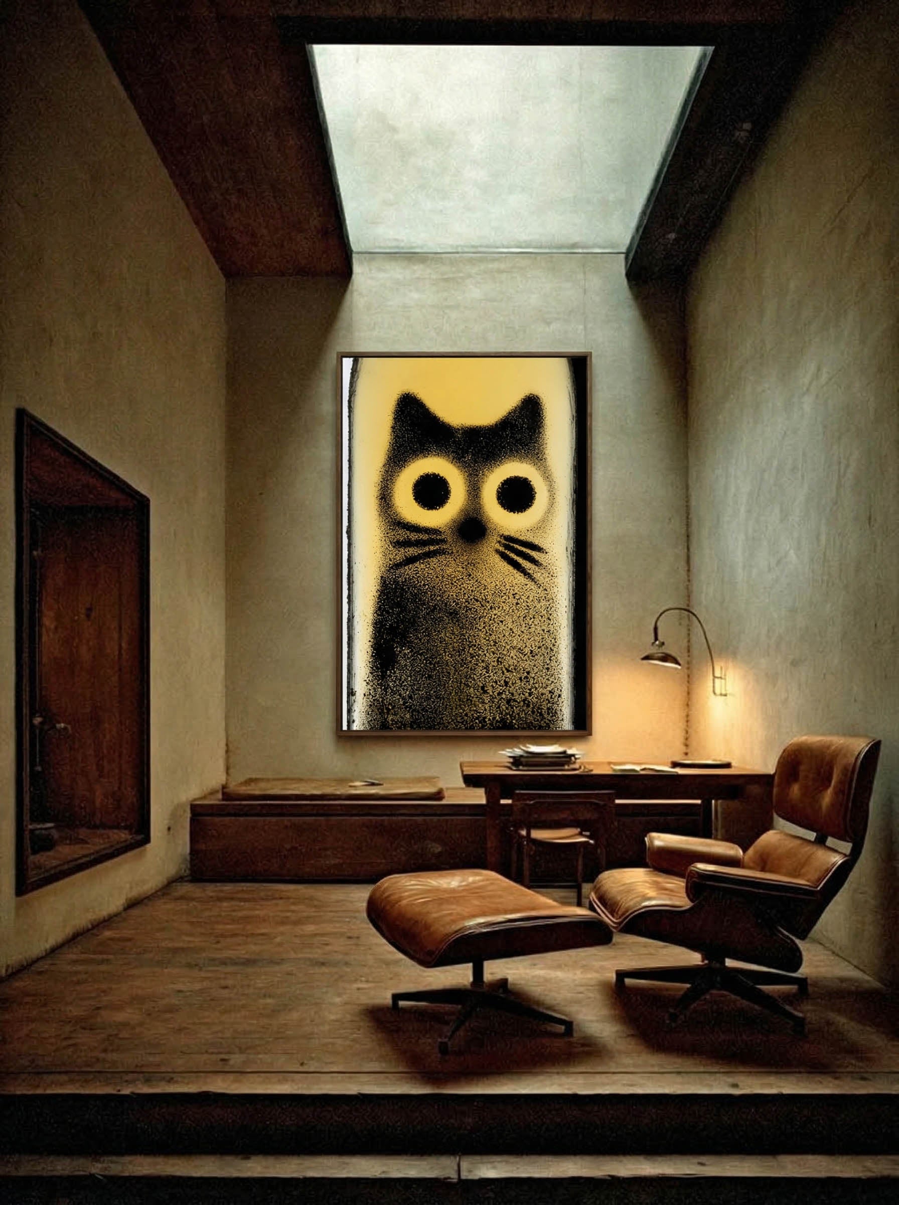 Bottle Cat – Surreal Whimsical Cat Bottle Wall Art 450