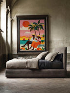 Sunset Cocktails – Surreal Tropical Graphic Couple Wall Art 458