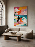 Vibrant Couple – Surreal Tropical Graphic Couple Wall Art 459