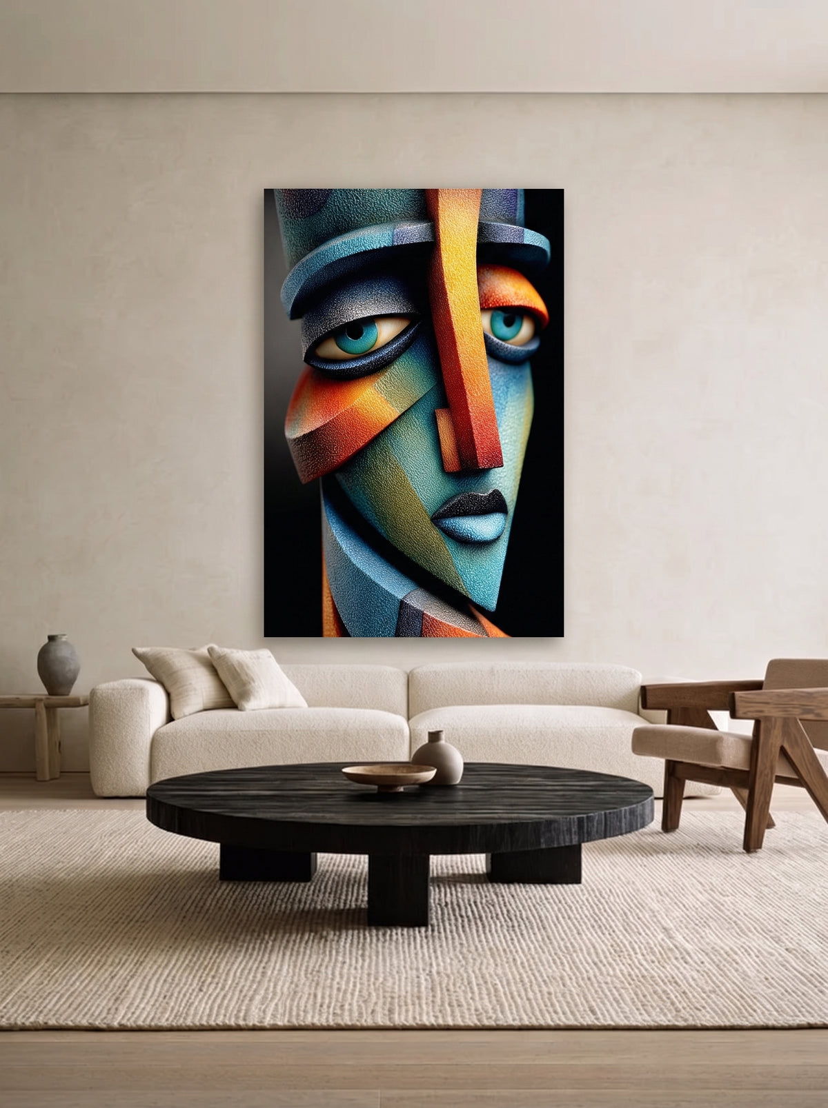 Cubist Sculpture Face 461