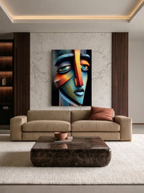 Cubist Sculpture Face 461