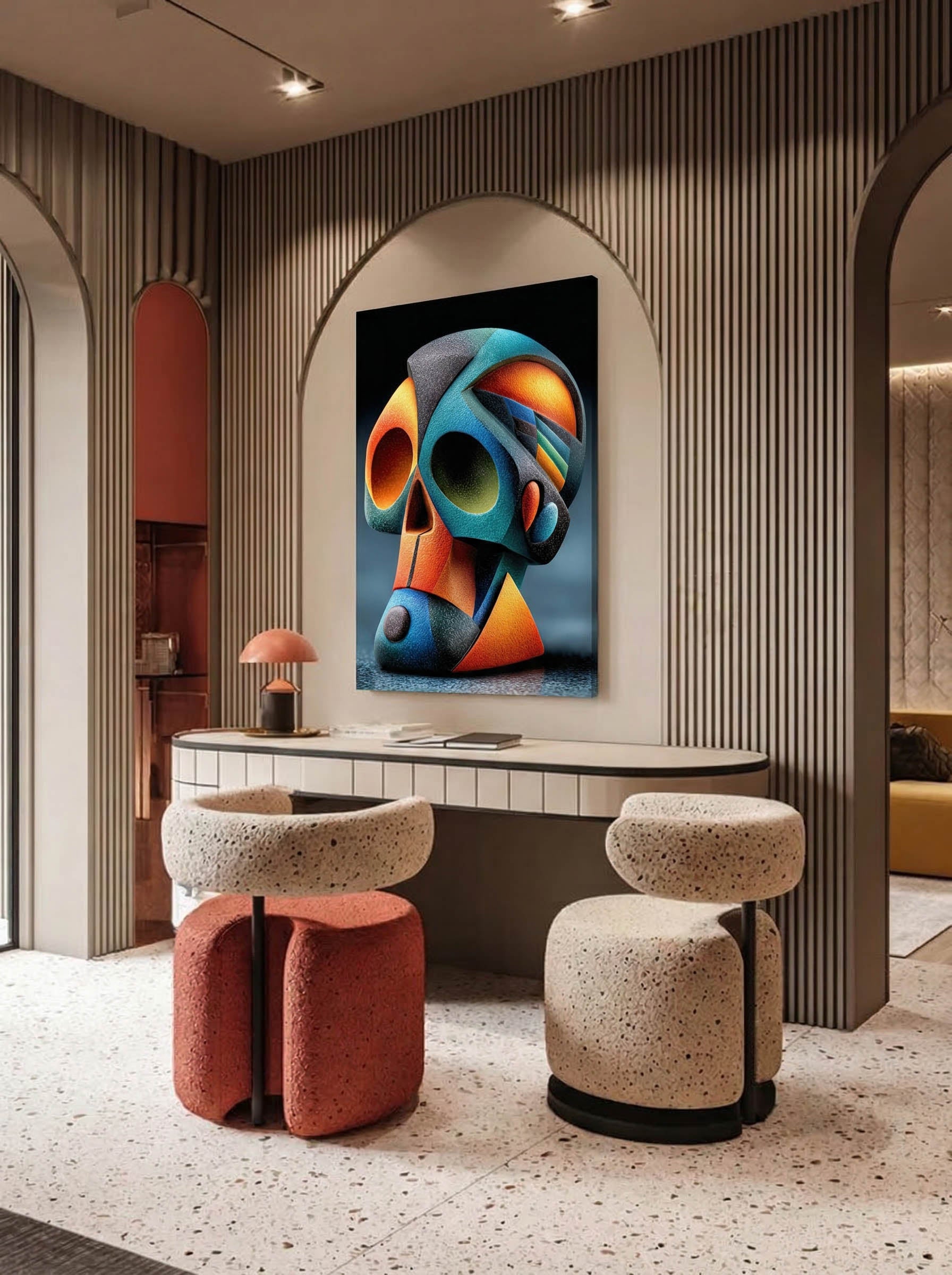Prismatic Vision – Surreal Cubist Profile Wall Art 462 Secondary image