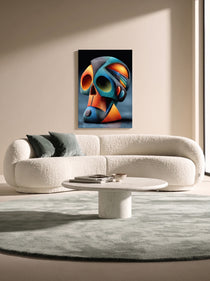Cubist Sculpture Skull 462